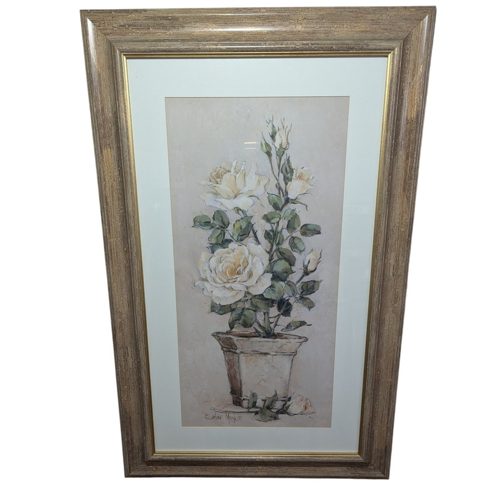 Shades‎ Of Rose's II By Barbara Mock Art Print Signed And Framed 21"x35"